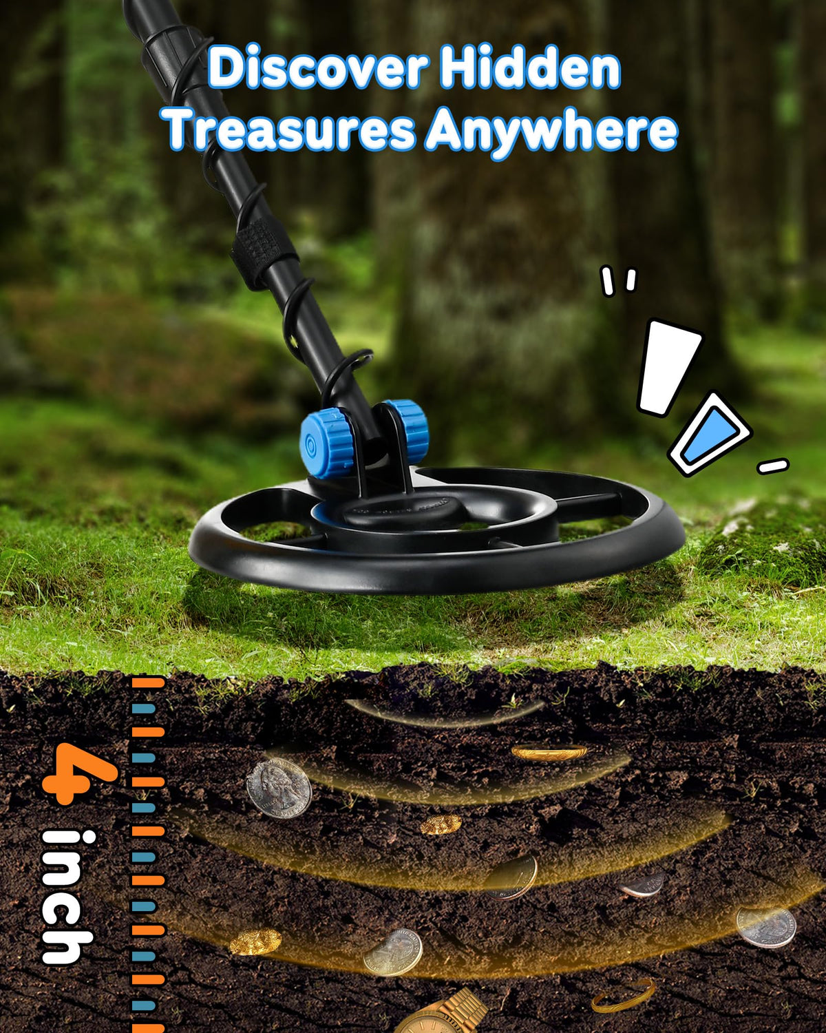 RM Ricomax kids metal detector lightweight design is easy to handle