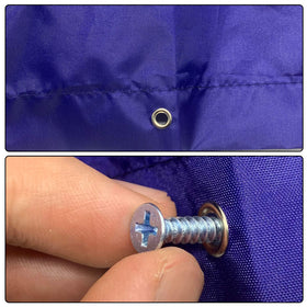 RM tarp close-up stitching showcases durability and quality