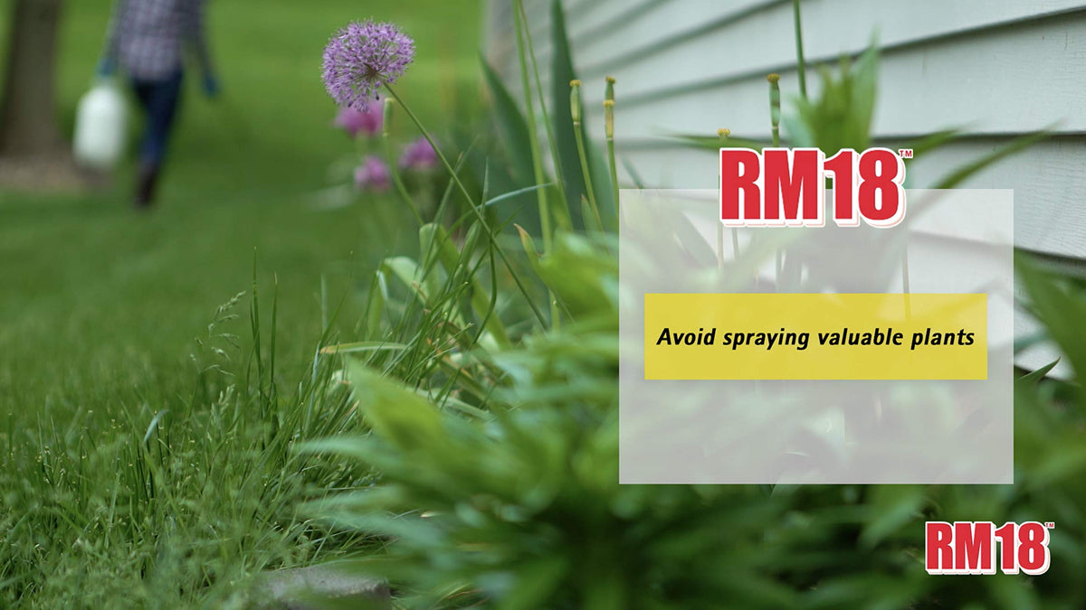 RM18 32-ounce bottle ready for yard and pavement weed control.