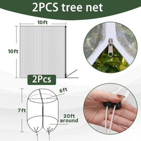 RMBHM 10x10ft netting over an apple tree protects fruit from pests