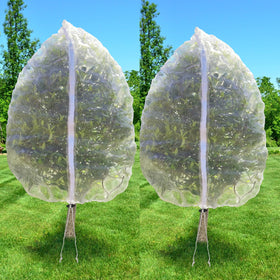 RMBHM fruit netting 10x10ft covers a blueberry bush deterring birds and pests