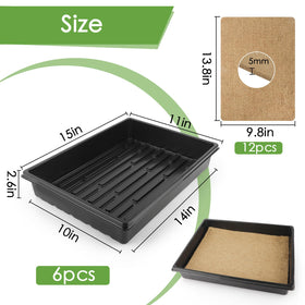 RMBHM Hemp Fiber Grow Mats – soil-free growing with strong moisture retention.