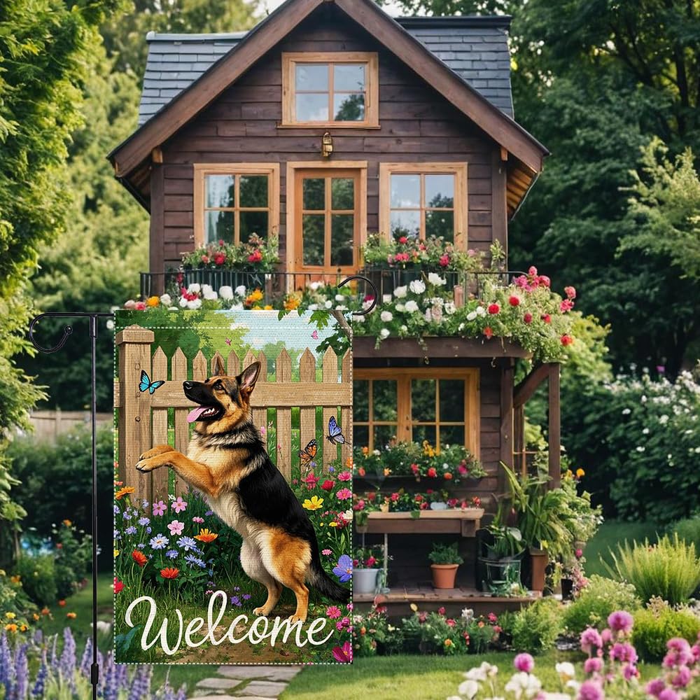 RMXJKIIU Colorful wildflowers flag creates a cheerful patio atmosphere