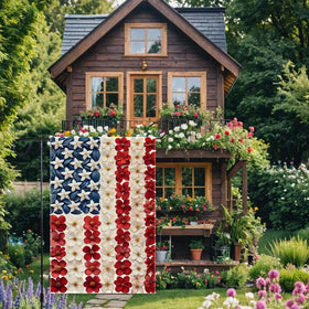 RMXJKIIU garden flag double-sided print shows vivid design from both sides.