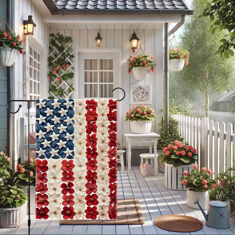 RMXJKIIU garden flag outdoor decor idea enhances garden aesthetics and celebrations.