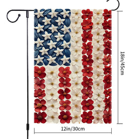 RMXJKIIU garden flag red white stripes formed by flowers enhances seasonal curb appeal.