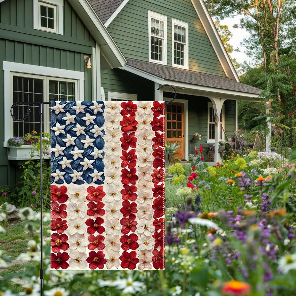 RMXJKIIU garden flag weather-resistant material withstands outdoor use.