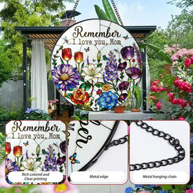 Rngmsi stained glass floral pattern creates gentle glows that brighten indoor or garden spaces