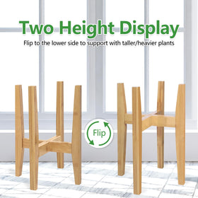 Rnined bamboo stand close-up reveals smooth surface and easy cleaning.