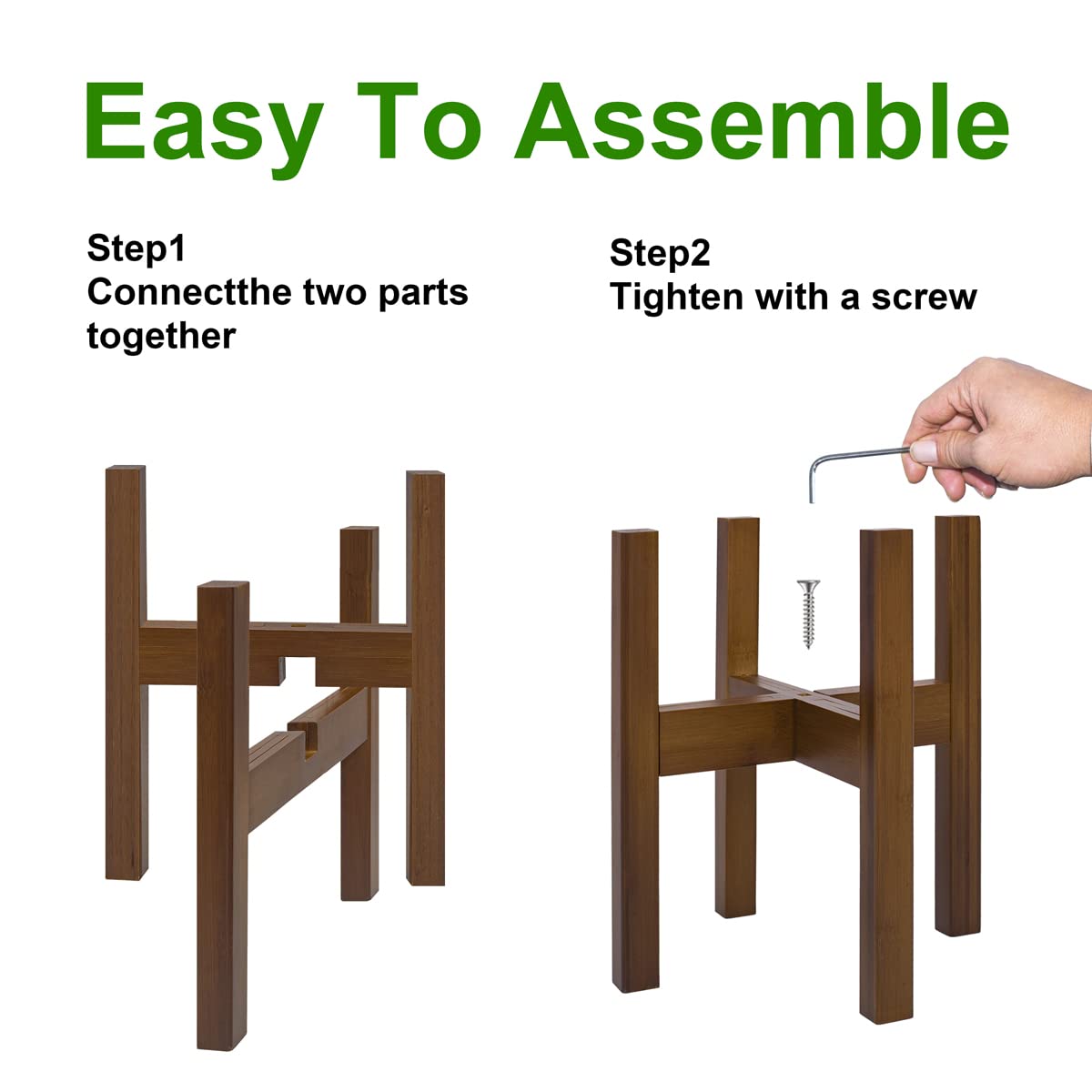 Rnined waterproof bamboo stand that cleans easily after watering