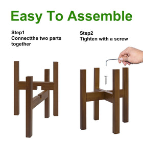 Rnined waterproof bamboo stand that cleans easily after watering