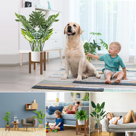 Rnined bamboo stand finished with odorless varnish, waterproof and easy to clean.