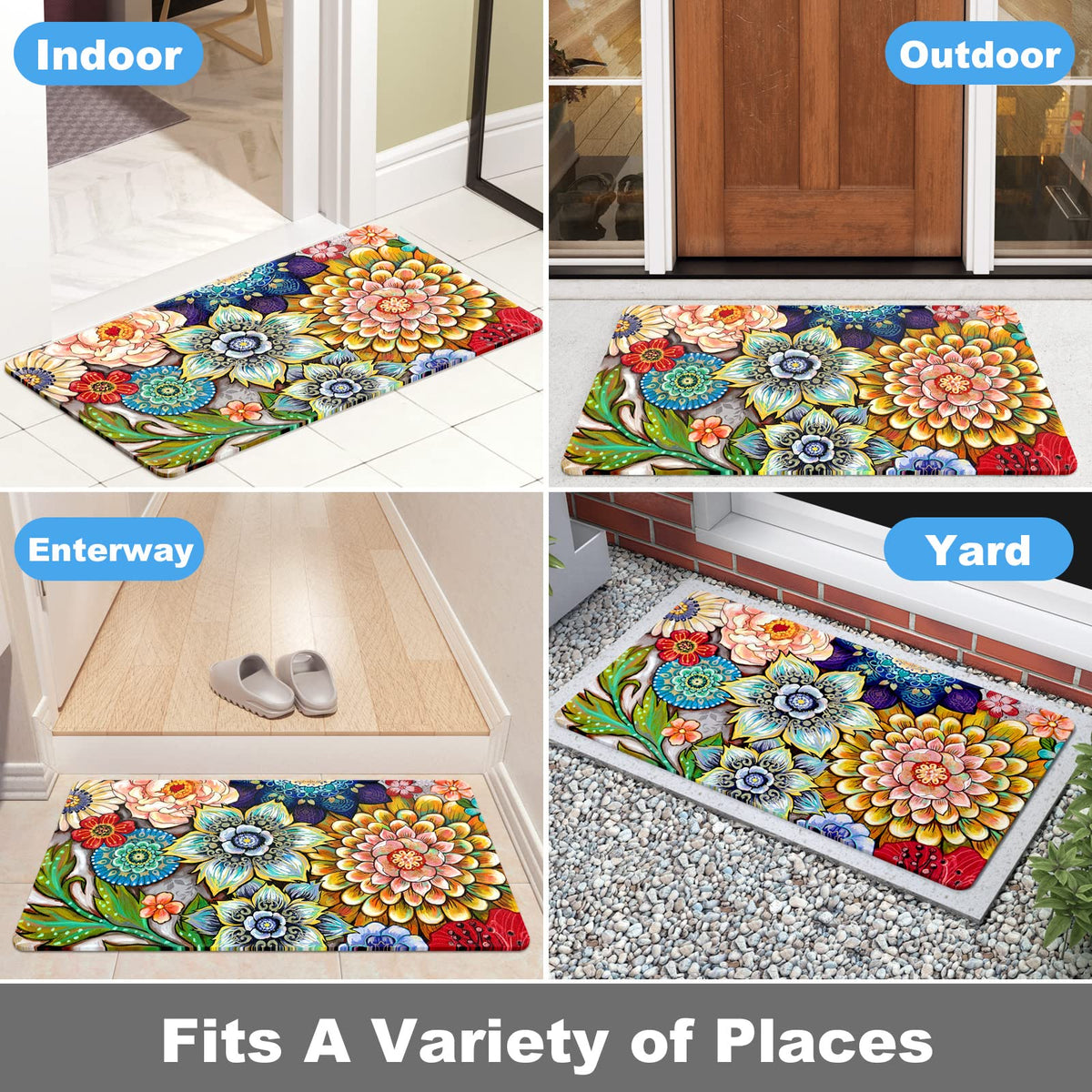Rnivvi mat easy-to-clean design suitable for busy homes