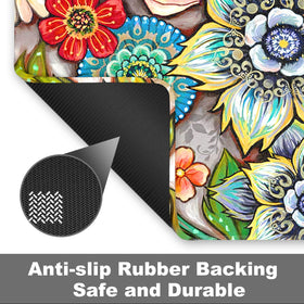 Rnivvi mat with a low-profile 0.25 inch thickness to avoid door snagging