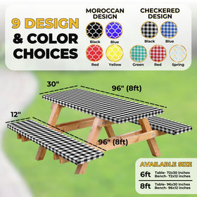 RNOONY bench covers protect 96x12 inch seating with snug fit