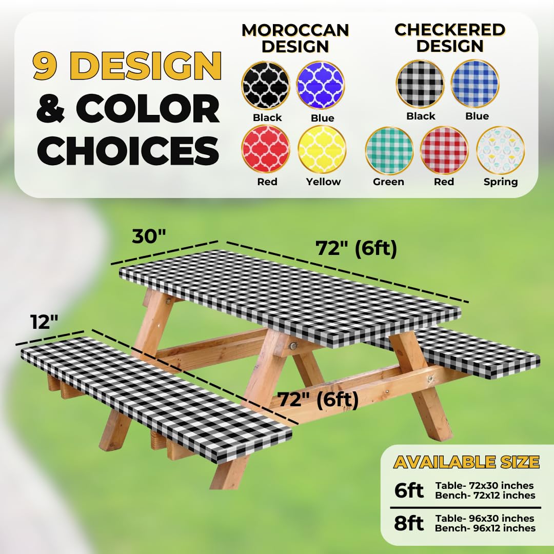 RNOONY bench covers keep seats clean during picnics and camping.