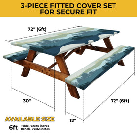 RNOONY bench covers 72x12 blue secure benches against rain and dirt.