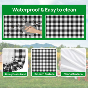 RNOONY tablecloth installation and removal made easy with wrinkle-friendly design