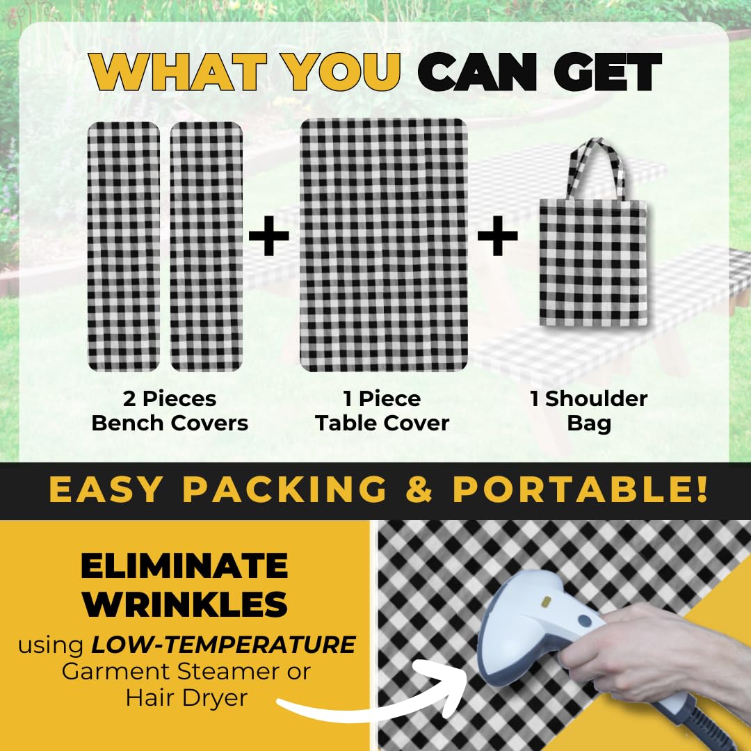 Elastic corners with soft flannel backing secure without clips