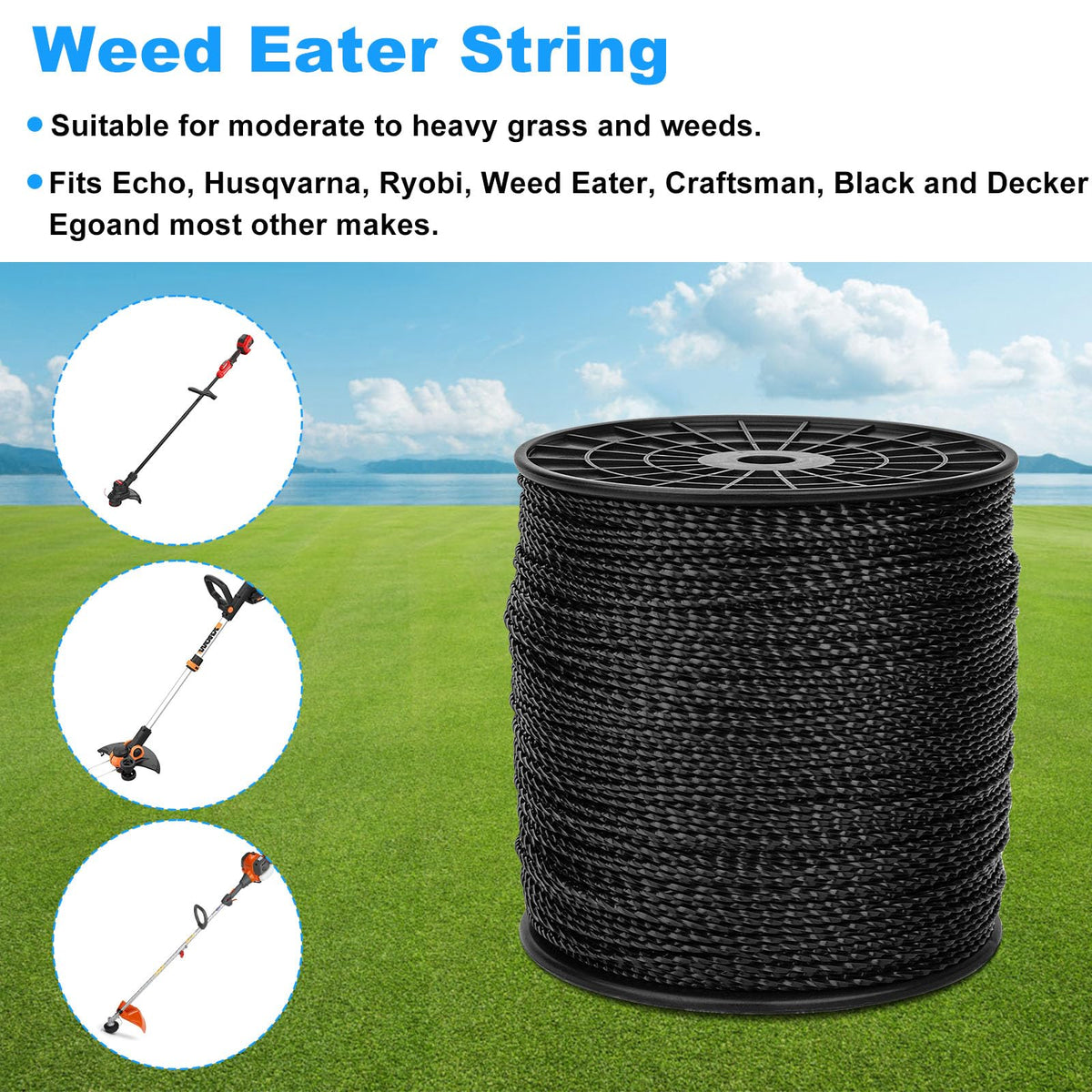 RO6G twist line in action for dense weeds