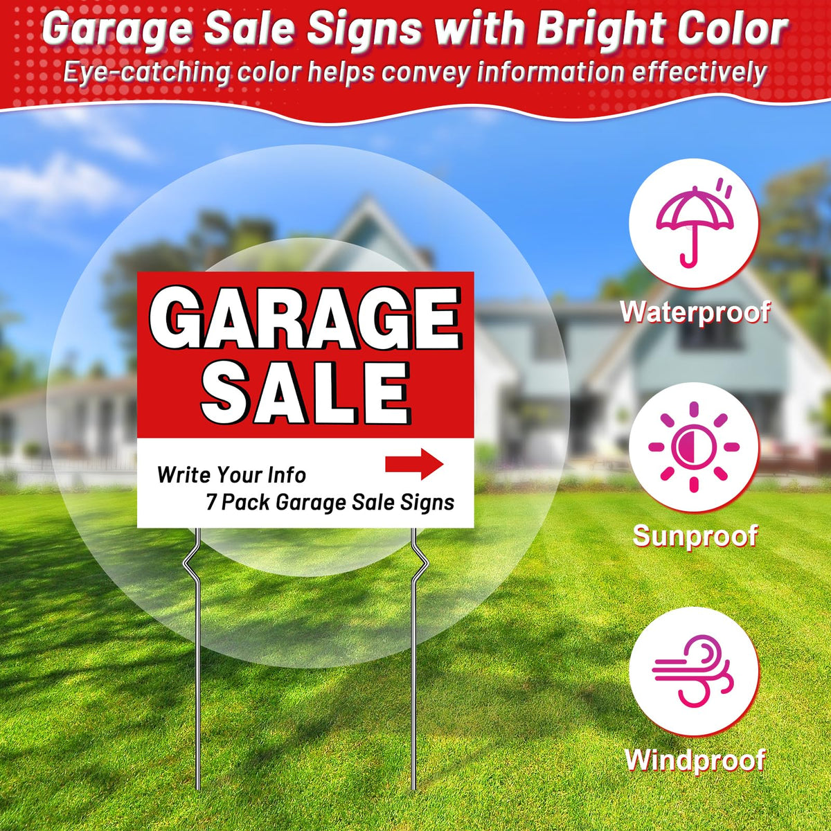 ROADPLUM arrow stickers to clearly indicate directions for buyers.