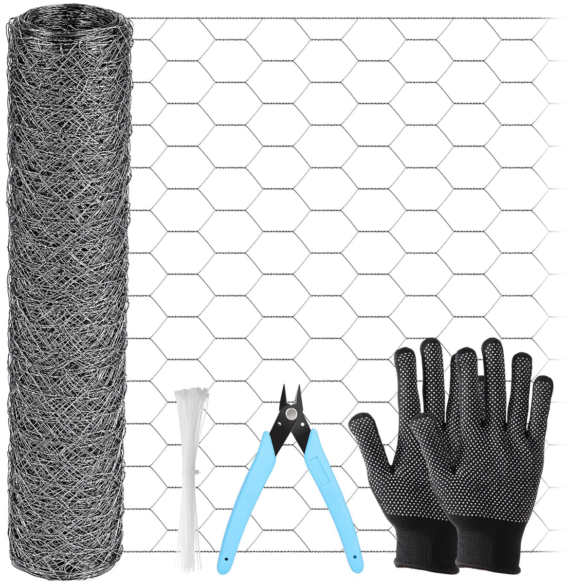 ROADPLUM chicken wire mesh roll 157in in galvanized finish for durable garden fencing
