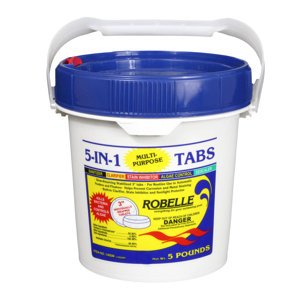 Robelle 5-In-1 tabs in a bottle dispensing provide steady pool sanitation