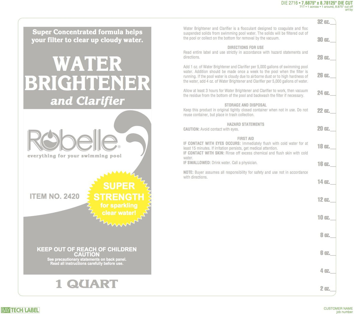 Robelle cloudy to clear water transformation