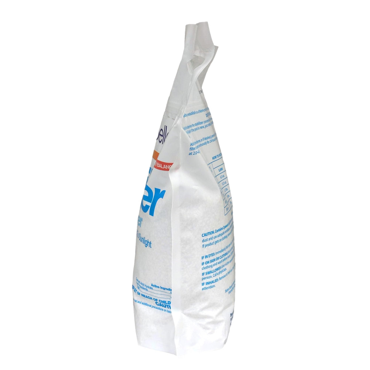 Robelle stabilizer dissolving in water to stabilize chlorine