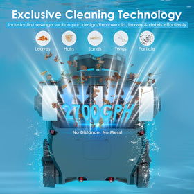 ROBOKLEEN X1 wall-climbing action demonstrates versatile pool cleaning on walls.