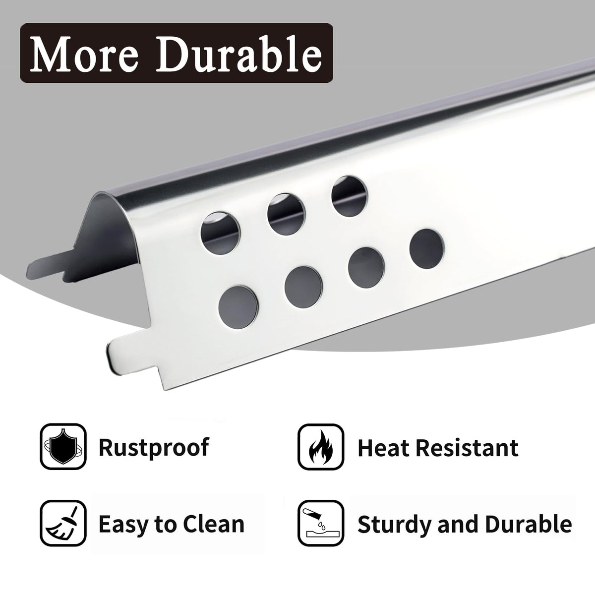 ROCFAN 304 stainless steel parts resist corrosion for longer grill life.