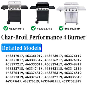 ROCFAN heat plate for Char-Broil 4-burner models ensures fast, uniform cooking.