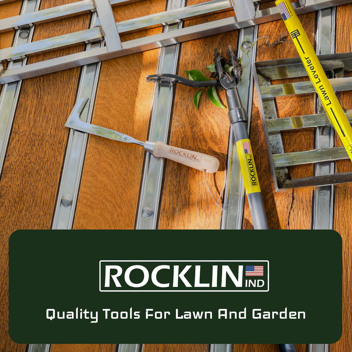 Heavy-duty stainless steel construction of Rocklin Weeder for outdoor use