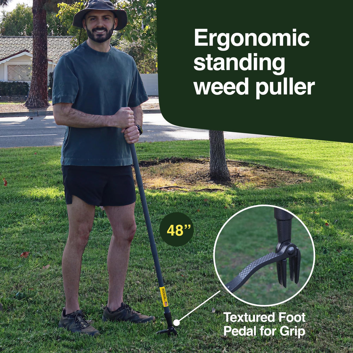 Rocklin 1.5 inch claws grip deep roots for weed removal