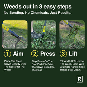 Rocklin Stand Up Weed Puller metal construction durability