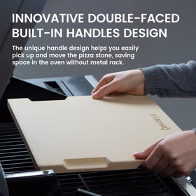 ROCKSHEAT cordierite stoneware is oven safe and odor-free.