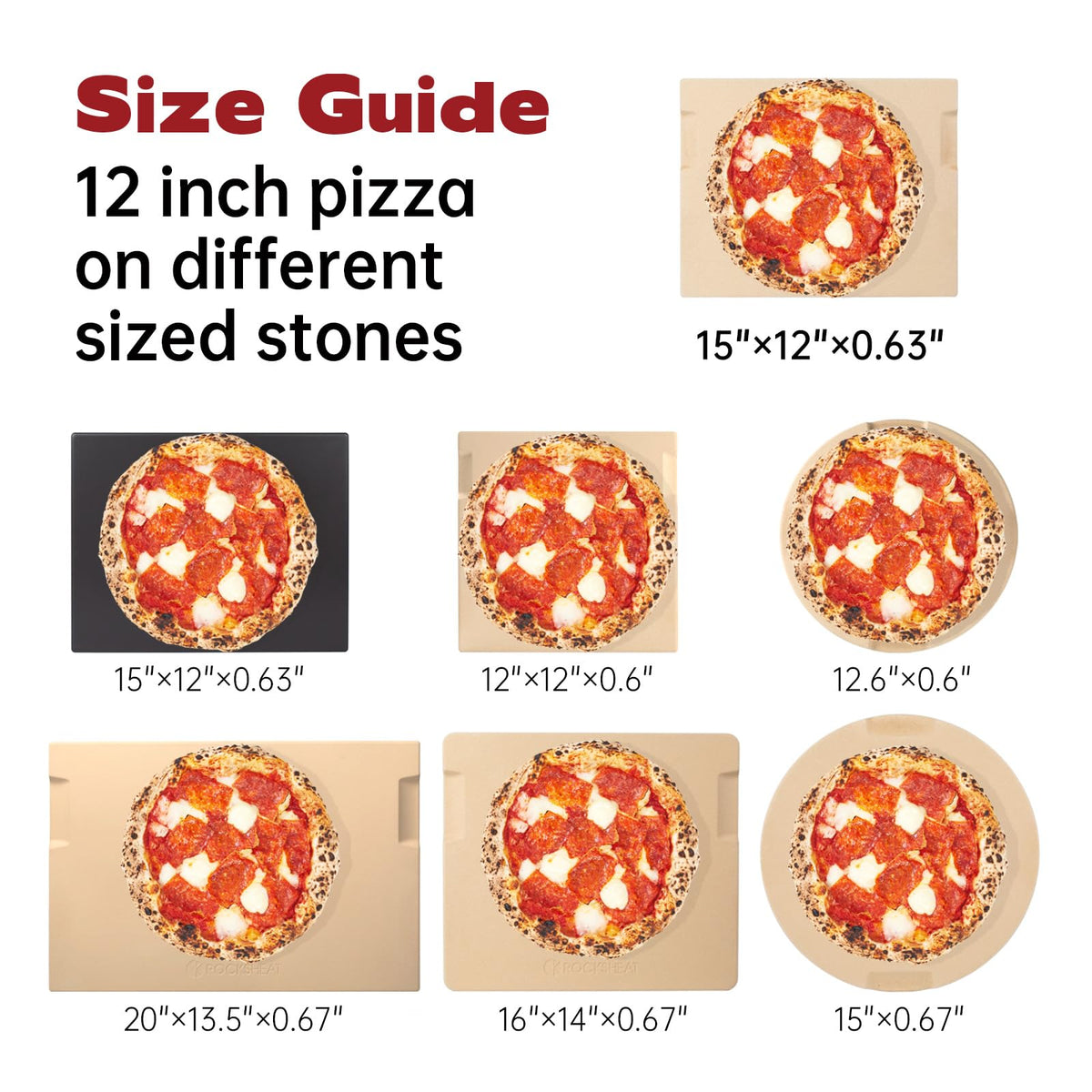 ROCKSHEAT built-in handles allow safe transfer from oven to counter
