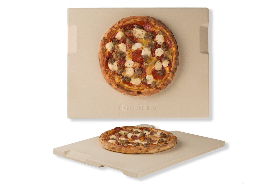 ROCKSHEAT pizza stone for oven and grill showcases even heat for crisp crust
