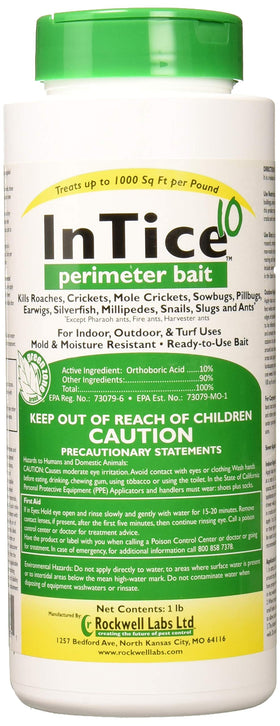 Rockwell Labs InTice 10 granular bait pack for indoor and outdoor pest control.
