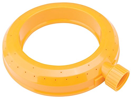 Rocky Mountain Goods Circle Sprinkler delivers 30 ft spray reach for even lawn irrigation.