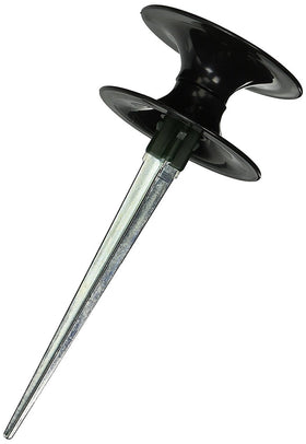 Rocky Mountain Goods hose guide spike in ground protects beds and keeps hoses tidy.