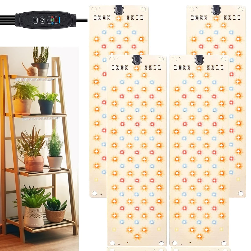 Rocoking four-panel grow light DIY setup for flexible indoor cultivation