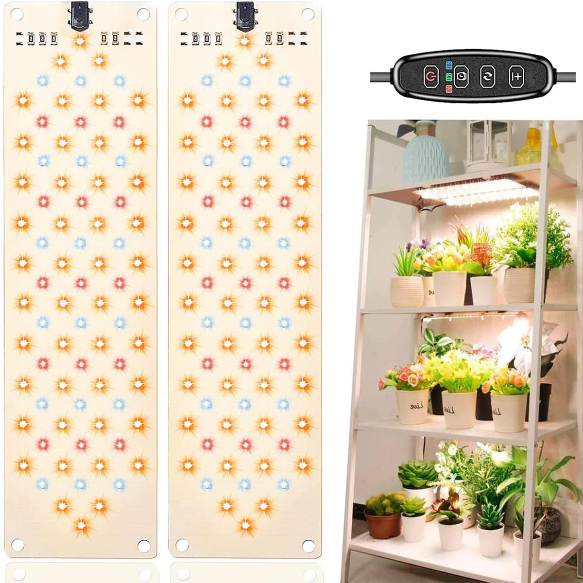 Rocoking grow-light panel setup boosts indoor plant coverage and growth efficiency.