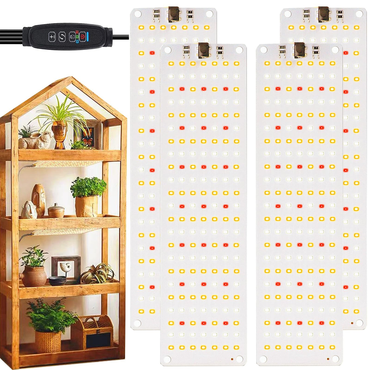 Rocoking LED Grow Light full panel providing balanced spectrum for indoor plants