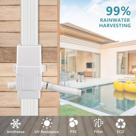 Rodelna rainwater diverter for 3x4 downspout universal fit directs water to barrels