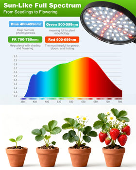RODINTO grow light secure clip fits desks and shelves up to two inches thick.