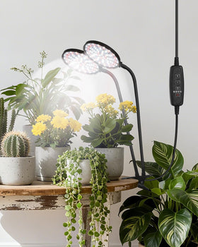 RODINTO grow light compact design with a 360-degree gooseneck fits tight spaces.