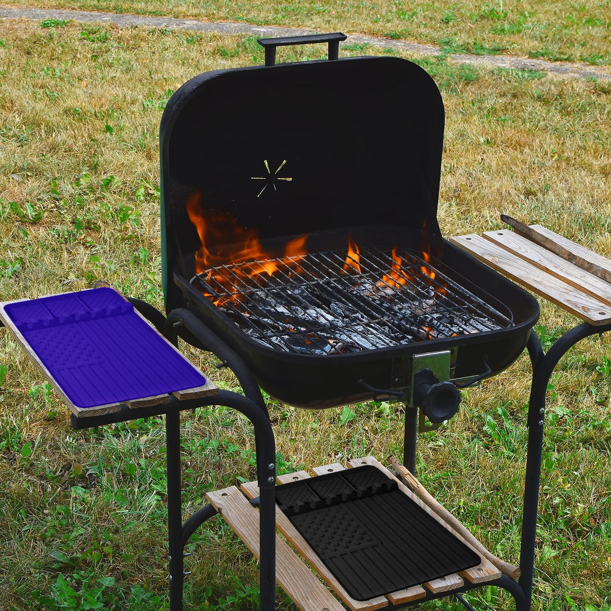 Rodnsurw anti-slip raised stripes keep tools secure while cooking.
