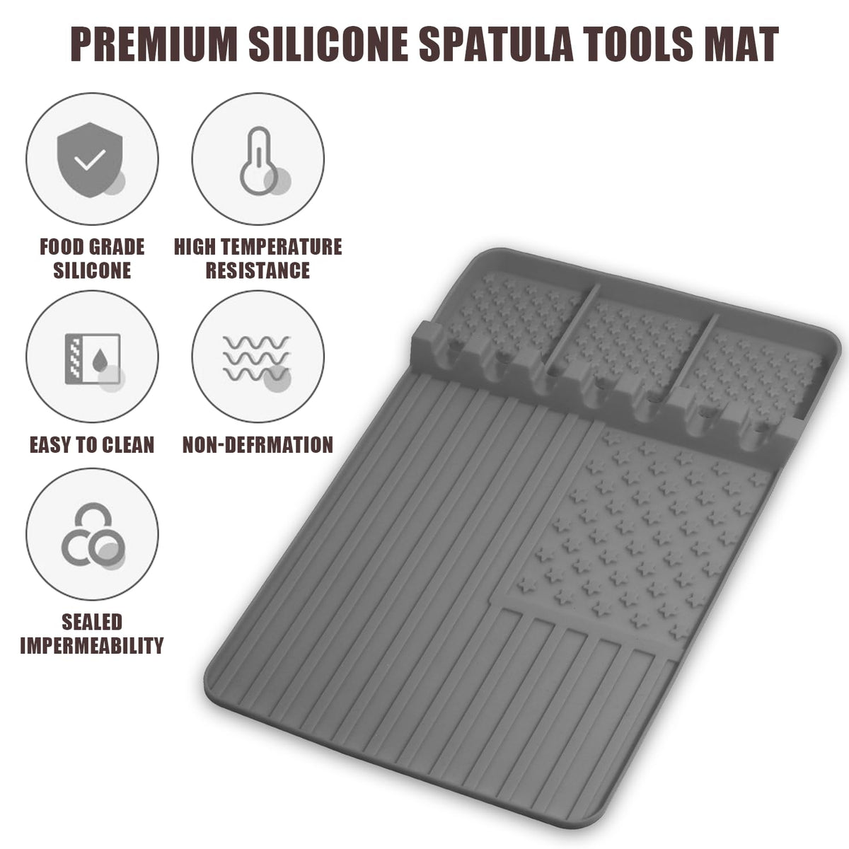 Rodnsurw silicone grill mat with drip pad catches grease and drips.