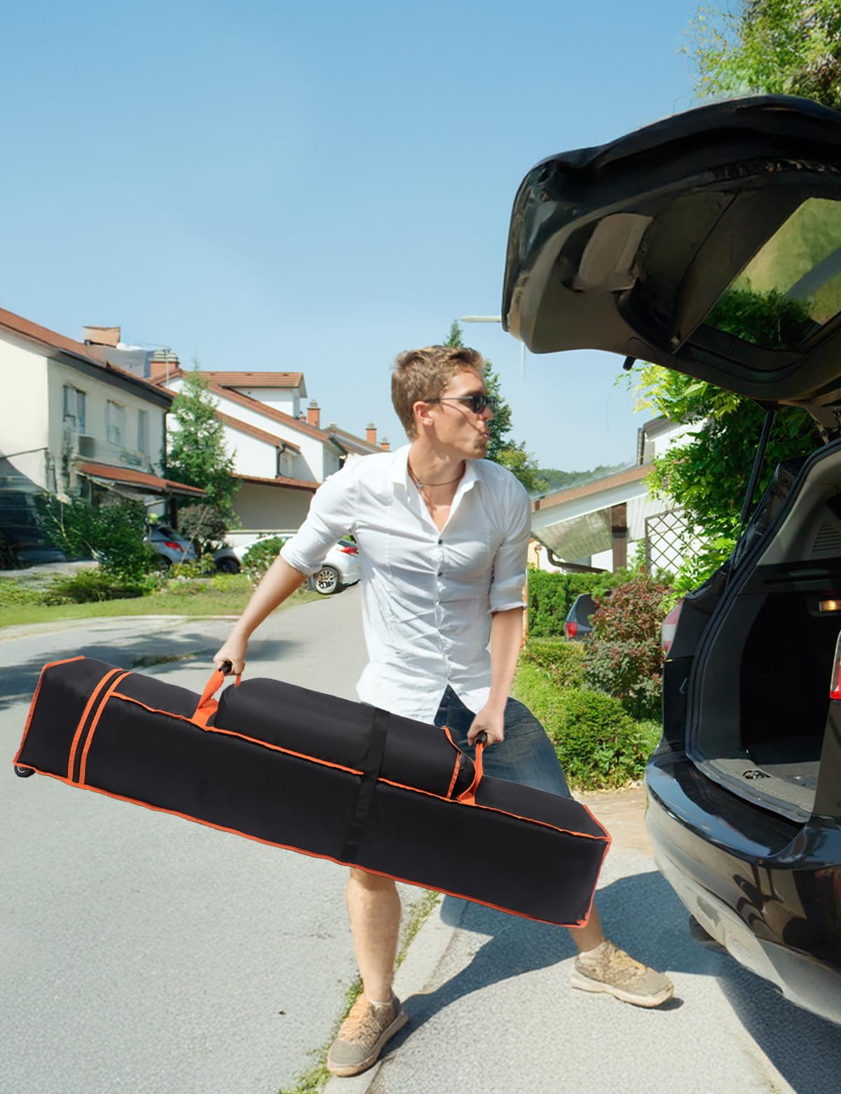 Roetelo triple-function handles offer rolling, lifting, or vehicle loading options